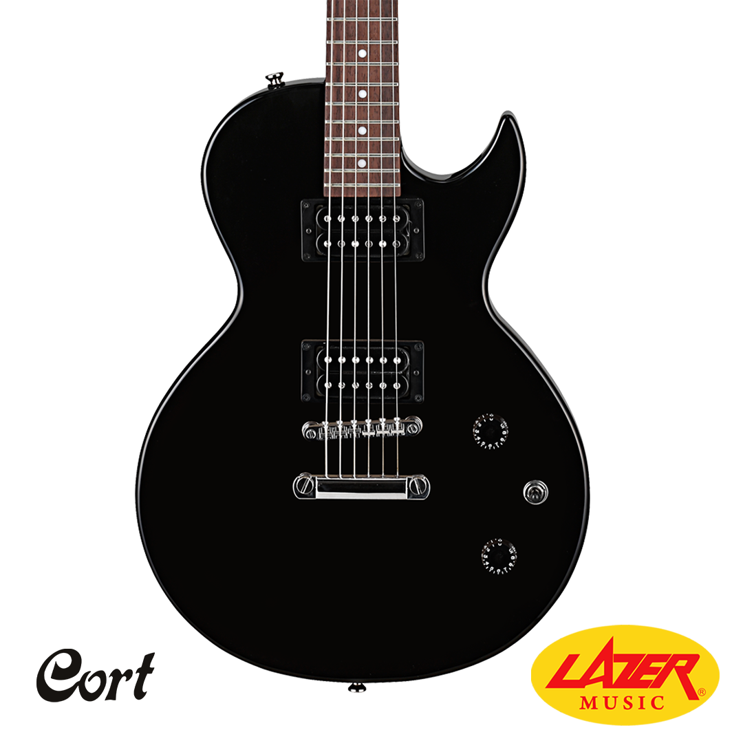 Cort CR50 Classic Rock Series HH Electric Guitar With Tune-O-Matic Bridge and Bag (Black) (CR50-BK)